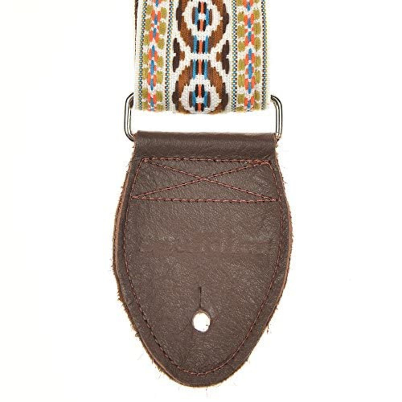 Souldier GS0127NM02WB - Handmade Seatbelt Guitar Strap for Bass, Electric or Acoustic Guitar, 2 Inches Wide and Adjustable Length from 30" to 63"  Made in the USA, Bohemian, Natural