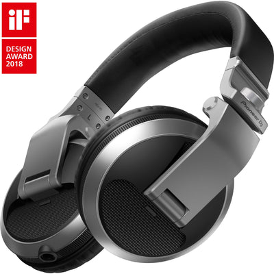 Pioneer DJ HDJ-X5-S Over-Ear Wired Studio DJ Headphones, Professional Audio Equipment for Recording and DJ Booth, Silver