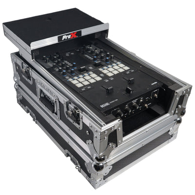 ProX XS-M11LT ATA-300 Flight Road Case, Fits Pioneer DJM S11 / Rane 70 / 72 MK2, With Laptop Shelf, Pro Audio Equipment Storage
