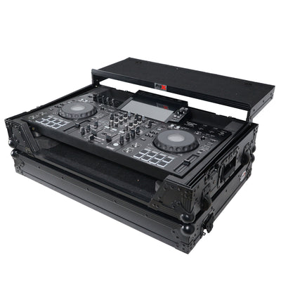 ProX XS-XDJRX3WLTBL ATA Style DJ Controller Case, For Pioneer XDJ-RX3 RX2 Case, With Laptop Shelf and Wheels, Pro Audio Equipment Storage, Black Finish