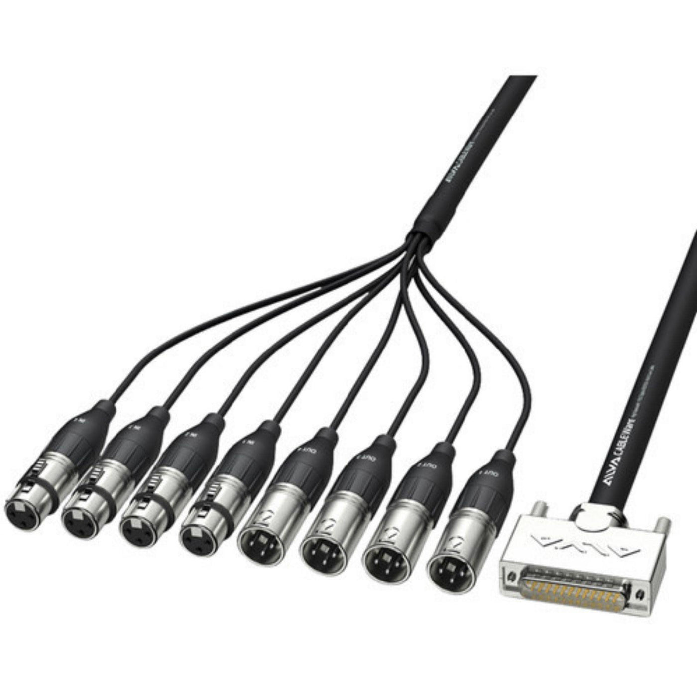 Alva AES25-4F4MPRO3 Digital AES/EBU Breakout Cable, 3m