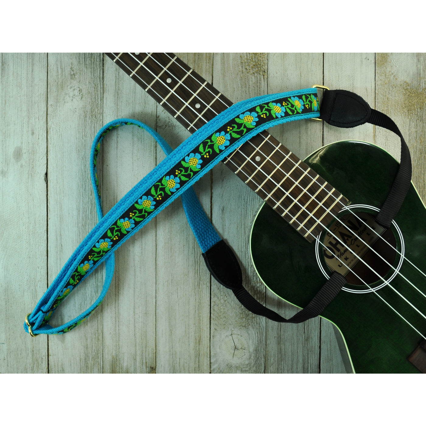 Souldier DUKA1052TQ04BK - Handmade Souldier Fabric Ukulele Straps, 1 Inch Wide and Adjustable up to 55" Made in the USA, Black