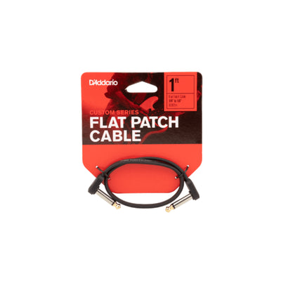 D'Addario Flat Patch Cable, 4-Inch Right Angle, Twin Pack (PW-FPRR-204)