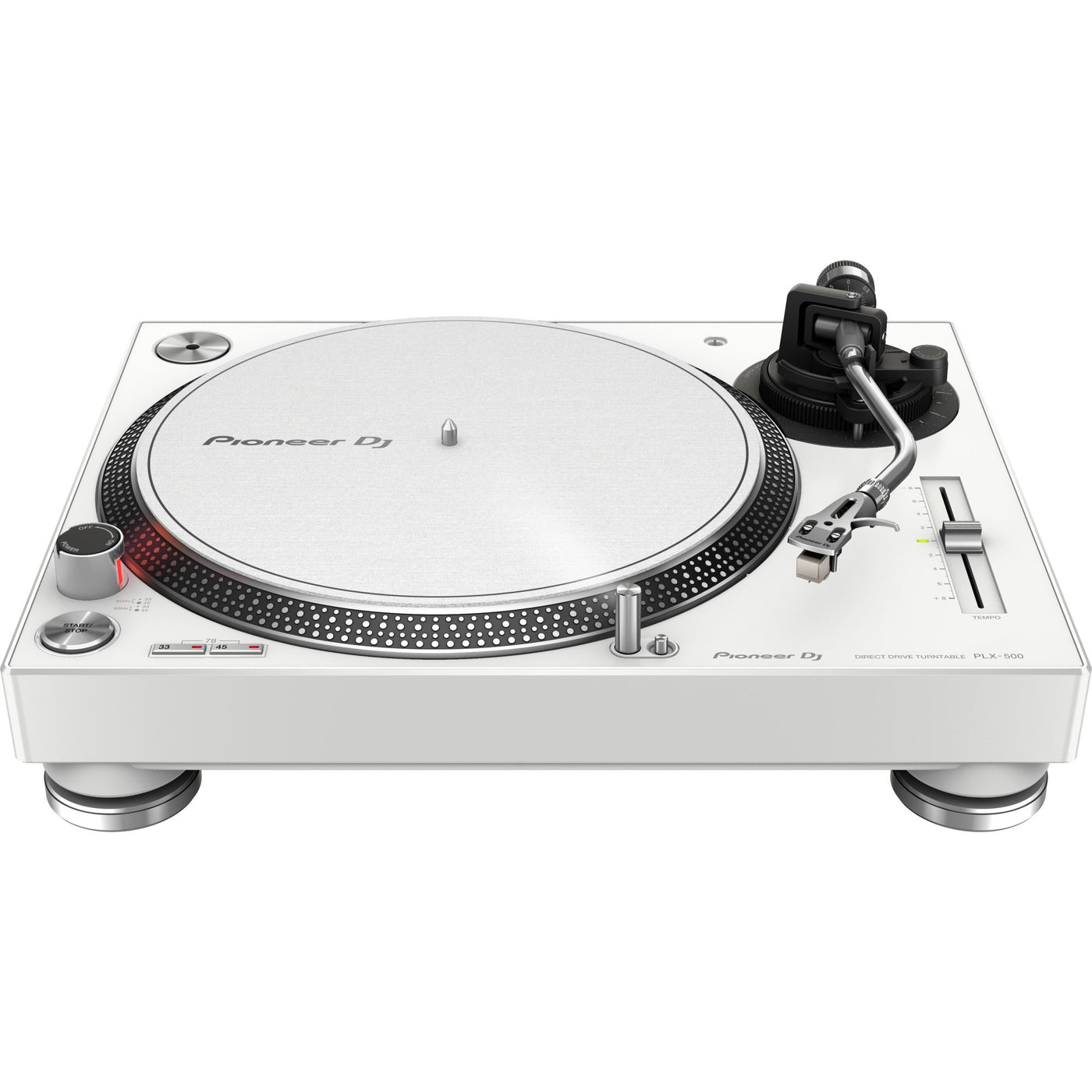 Pioneer DJ PLX-500-W Professional Direct Drive Turntable, Record Player DJ Audio Equipment, White