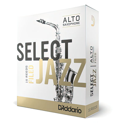 D'Addario Select Jazz Filed Alto Saxophone Reeds, Strength 2 Hard, 10-Pack (RSF10ASX2H)