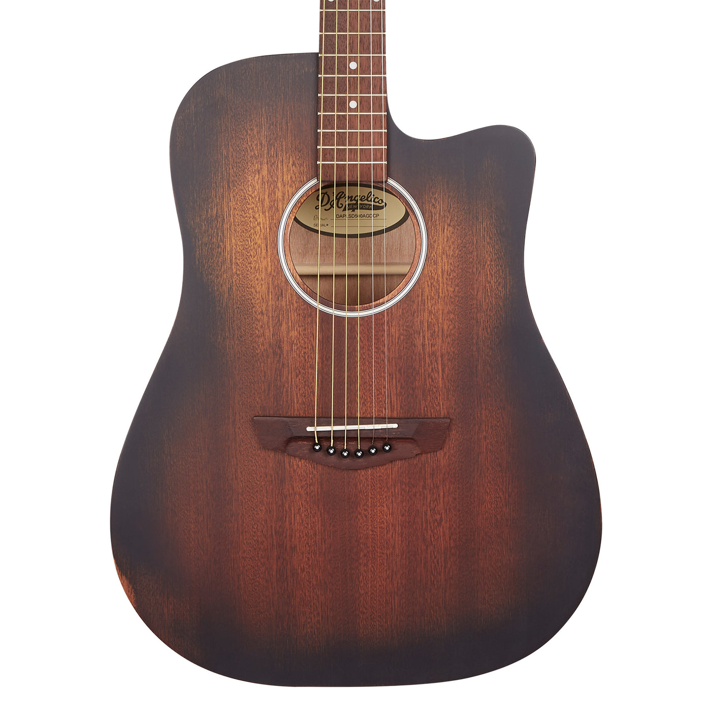 D'Angelico Premier Bowery LS Dreadnought CE, Aged Mahogany (DAPLSD500AGDCP)