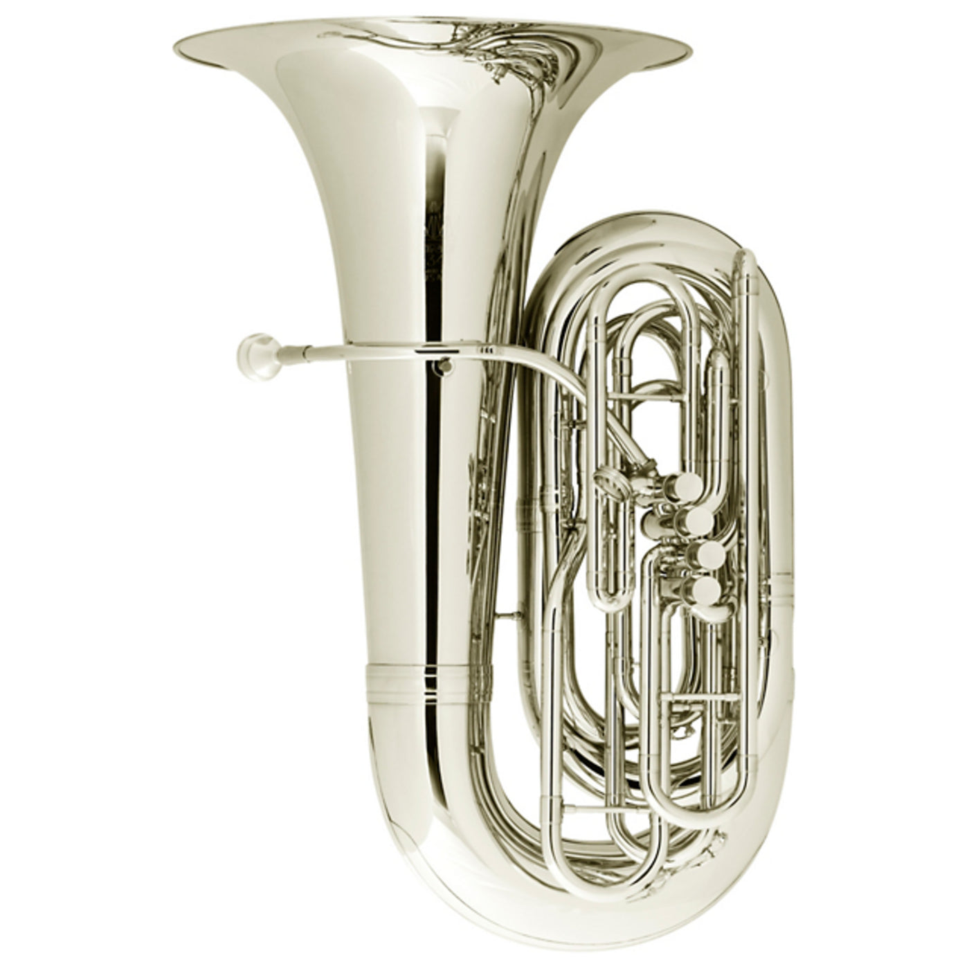 King 2341W Series 4/4 BBb Silver Tuba with Carrying Case (2341WSP)