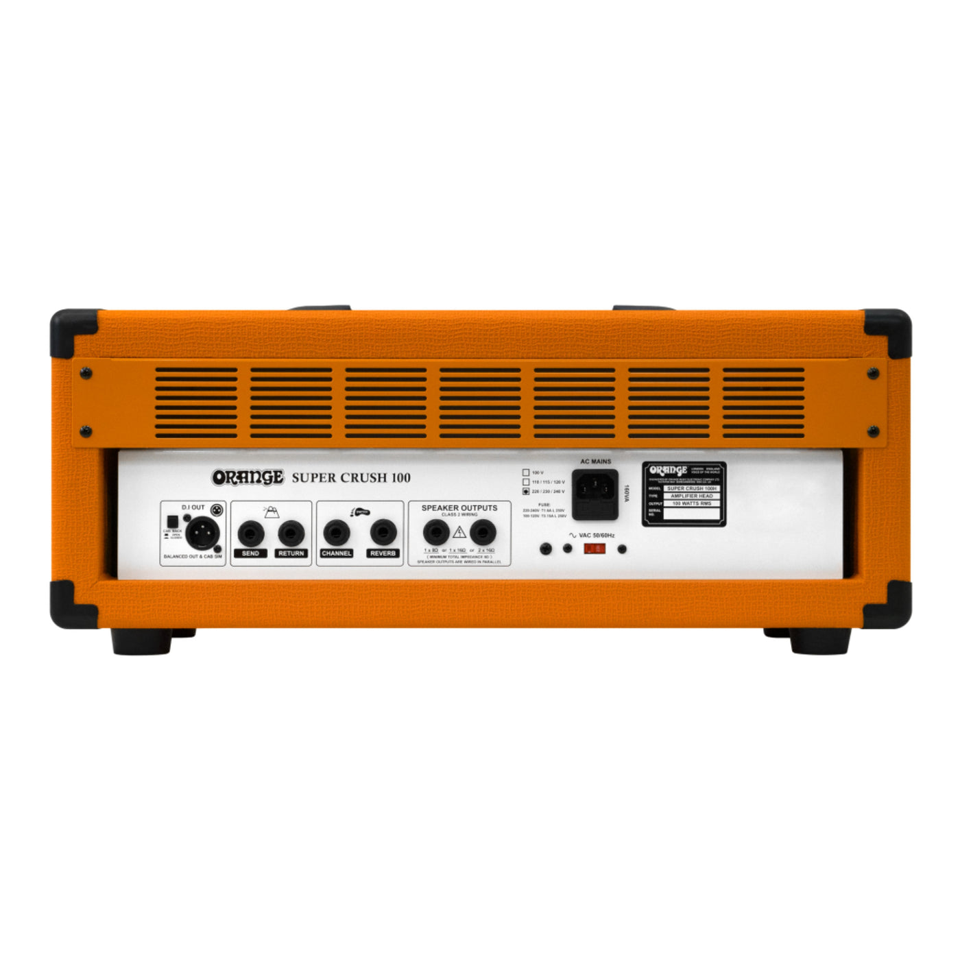 Orange Amps Super Crush Head, Two-Channel, All-Analog, 100-Watt Amp Head - TELEPORT