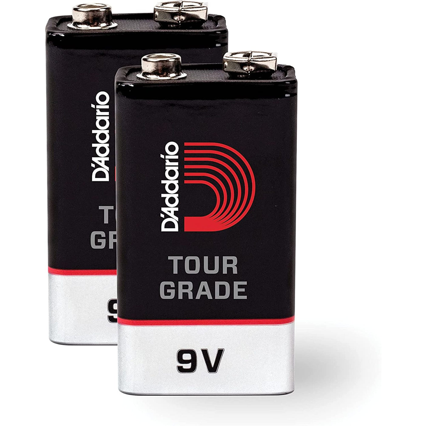 D'Addario Tour-Grade 9 Volt Battery, 2-Pack (PW-9V-02)