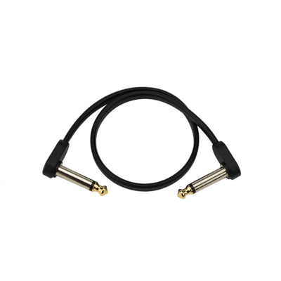 D'Addario Flat Patch Cable, 6-Inch Right Angle, Twin Pack (PW-FPRR-206)