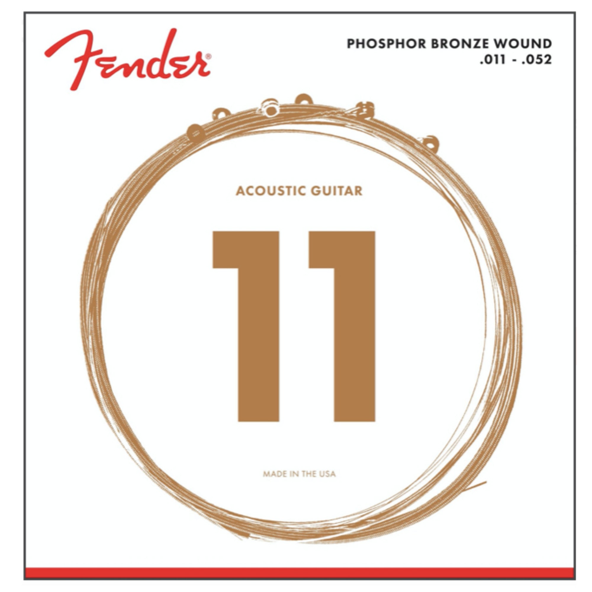 Fender Phosphor Bronze Acoustic Guitar Strings, Ball End, 60CL .011-.0 – Interst