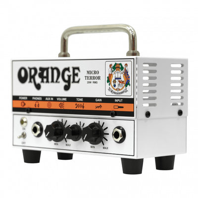 Orange Amps Micro Terror, 20-Watt Guitar Amplifier Head with Tone Control, Headphone Output, Tube Preamp, 1/8" Aux Input, and Speaker Output - PEDAL-BABY-100