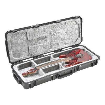 SKB Cases 3i-4214-OP iSeries Waterproof Hardshell Open Cavity Electric Guitar Case with Pressure Equalization, Wheels, and TSA Locking Latch System