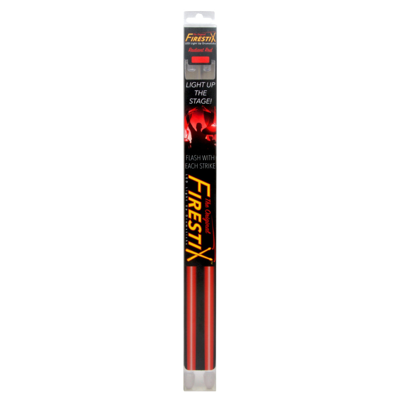 Trophy FX12RD Firestix Light-Up Drumsticks, Red
