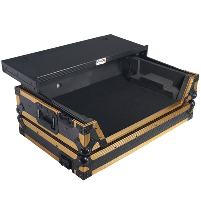 ProX ATA Flight Style Road Case, For RANE ONE DJ Controller, With Laptop Shelf, Pro Audio Equipment Storage, Limited Edition Gold
