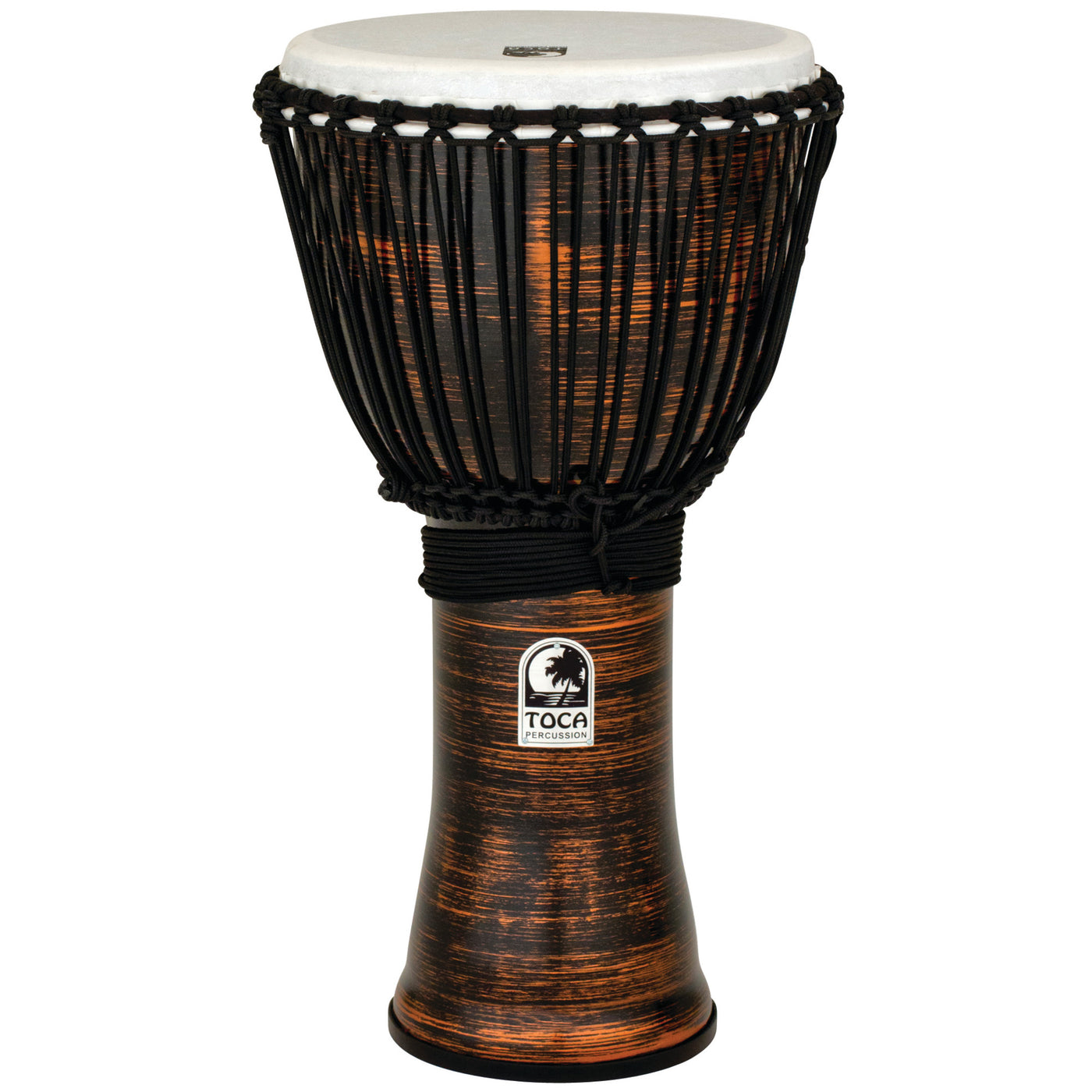 Toca TF2DJ Freestyle II Roped Tuned Djembe Drum, For Musicians, Studio  Recording Gigs, and Performances - Copper Spun Finish, 12"