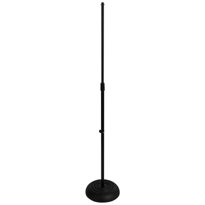 On-Stage Stands MS7201B Round Base Microphone Stand, Black