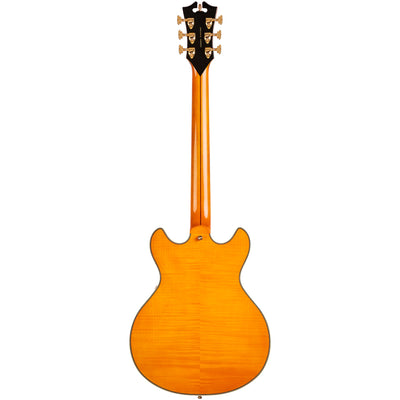D'Angelico Excel Mini DC Semi-Hollow Electric Guitar, Vintage Natural (DAEMINIDCVNATGS)