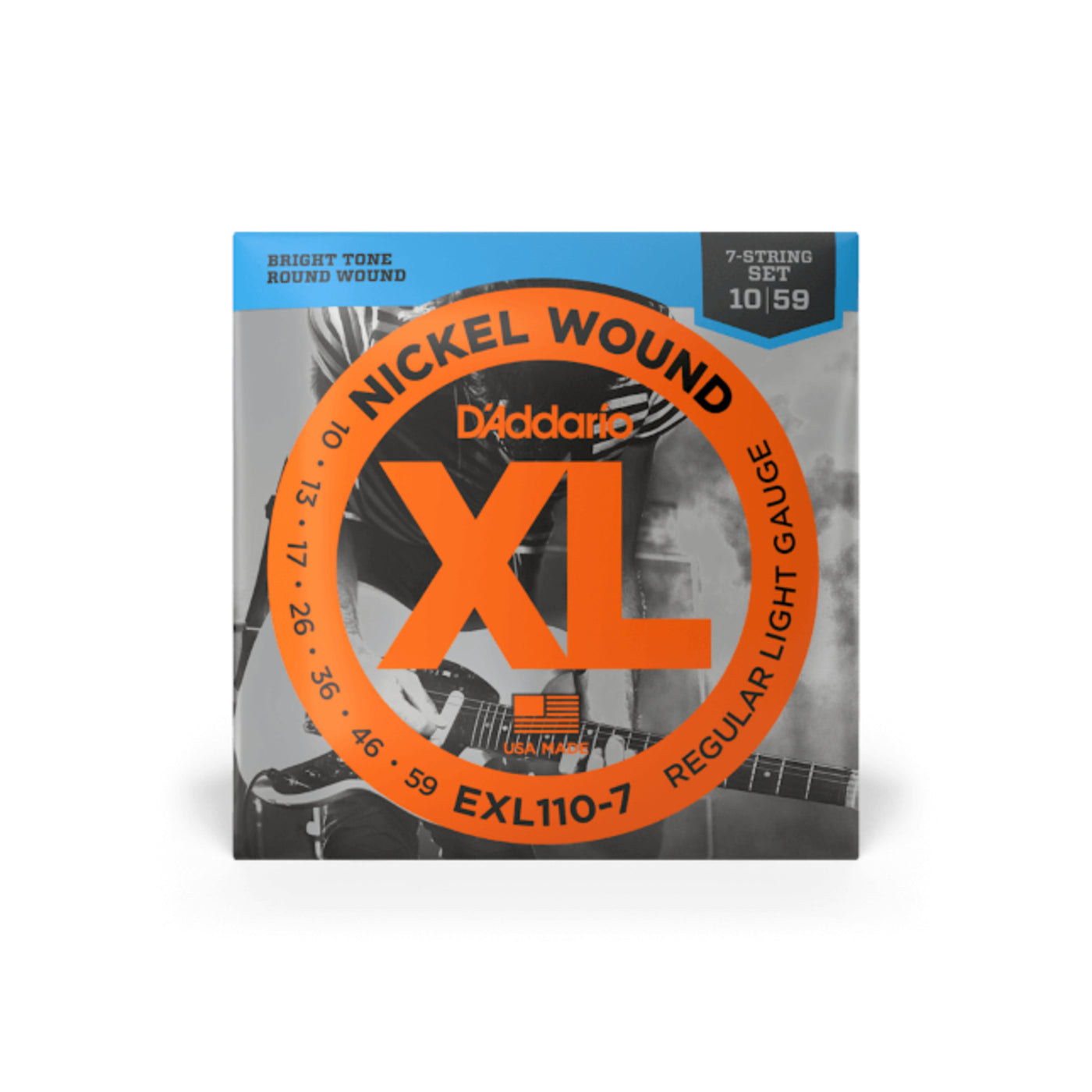 D'Addario Nickel Wound Electric Guitar Strings, Balanced Tension Regular Light, 10-46 (EXL110BT)