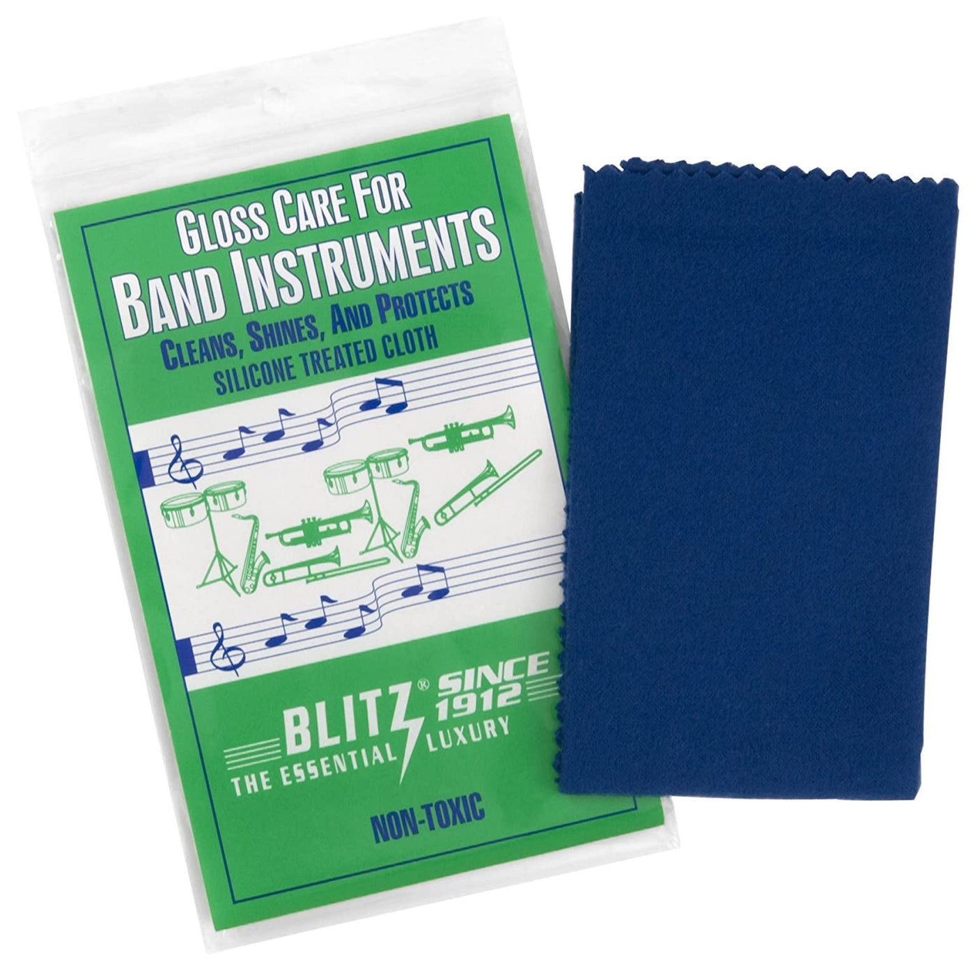 Blitz Gloss Care Cloth with Silicone for Band Instruments