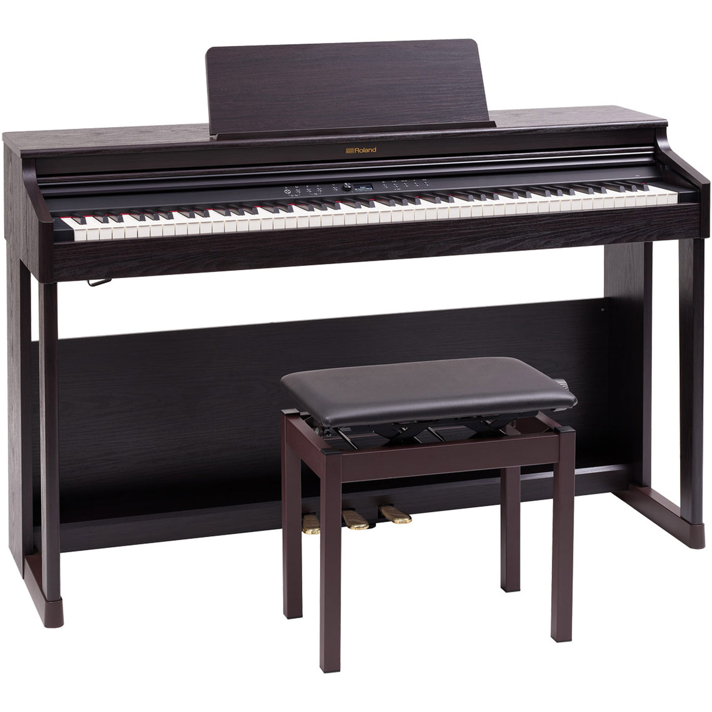 Roland RP701 Digital Piano Keyboard 88 Keys with Bench and Stand, Dark Rosewood