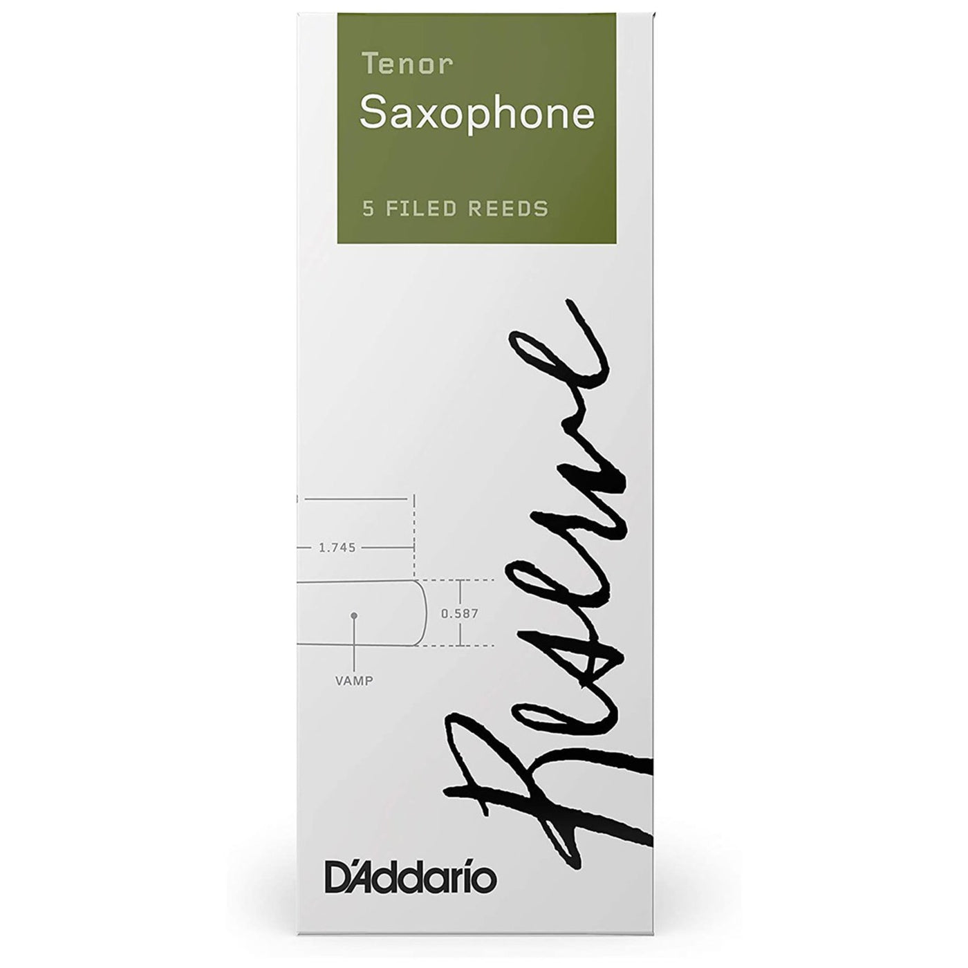 D'Addario Reserve, Baritone Saxophone Reeds, Strength 3.0, 5-pack