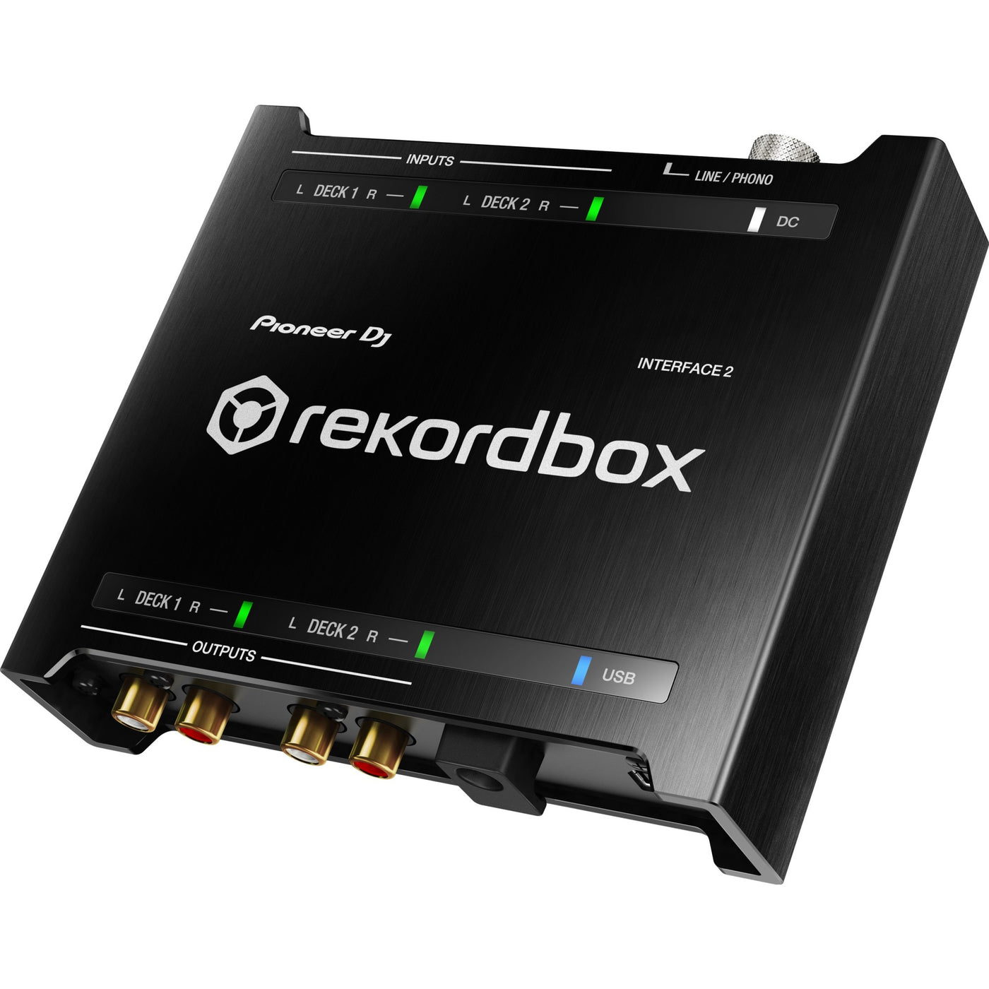 Pioneer DJ INTERFACE2 2-Channel Audio Interface for Rekordbox DVS, Professional Audio DJ Equipment, Control DJ Set from Booth