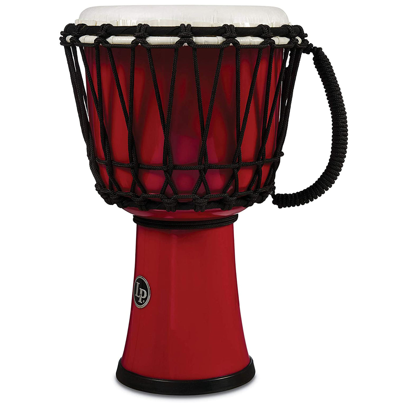 LP World Collection Rope Circle Djembe, 7", Red