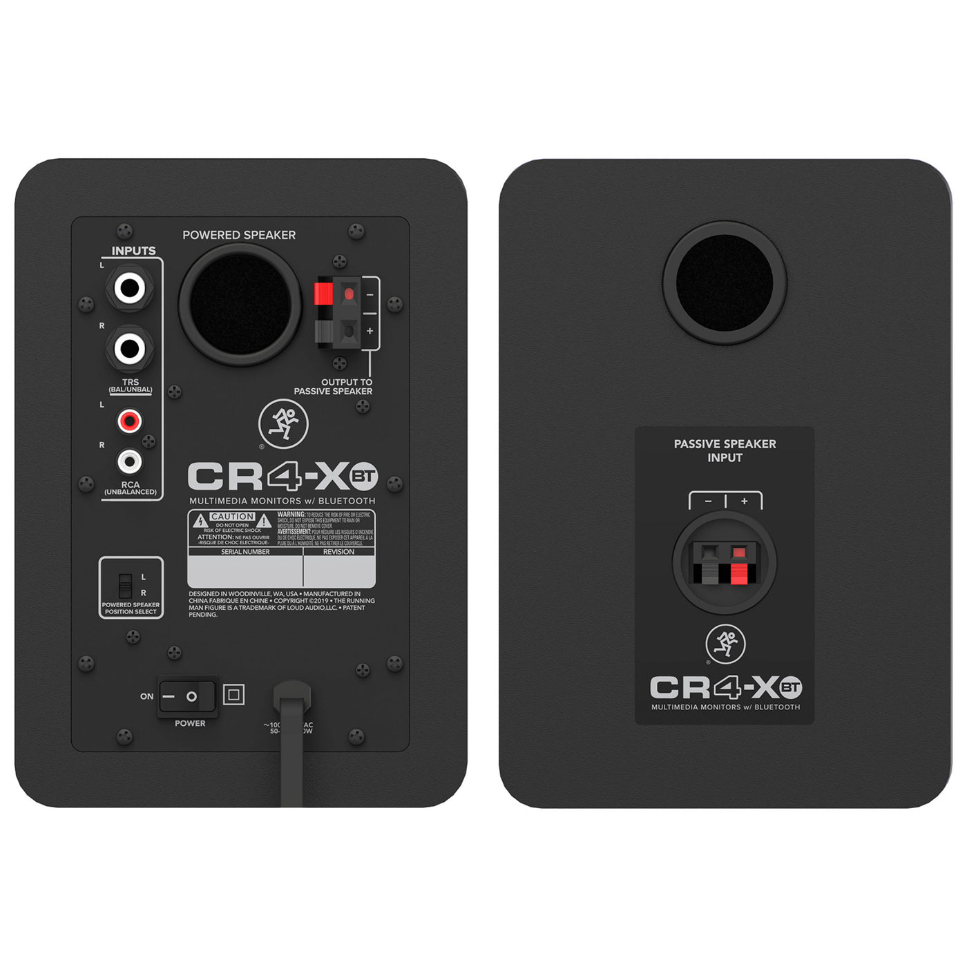 Mackie CR4-XBT 4" Multimedia Monitors with Bluetooth (Pair)