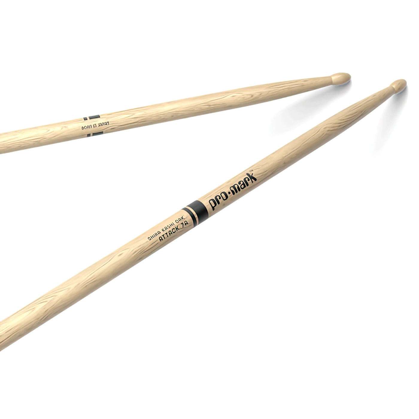ProMark Classic Attack 7A Shira Kashi Oak Drumstick, Oval Wood Tip (PW7AW)