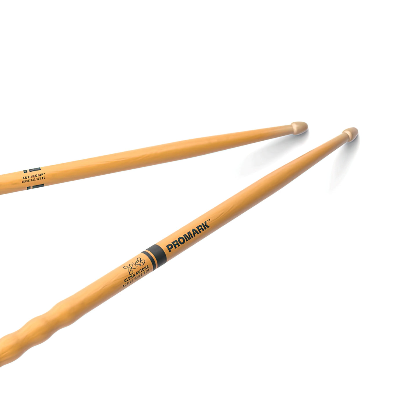ProMark Glenn Kotche Active Wave ActiveGrip Clear Hickory Drumstick, Wood Tip (TXGKAWW)