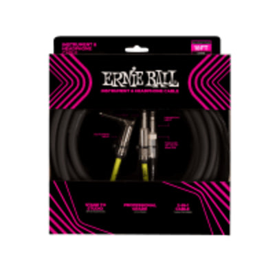 Ernie Ball 18-Foot Instrument and Headphone Cable (P06411)