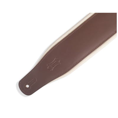 Levy's 3" Padded Leather Strap in Brown with Cream Backing