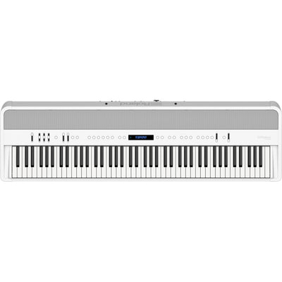 Roland FP-90X Digital Home Piano Keyboard 88 Keys Stereo Amplifier, Bluetooth MIDI & Audio, White