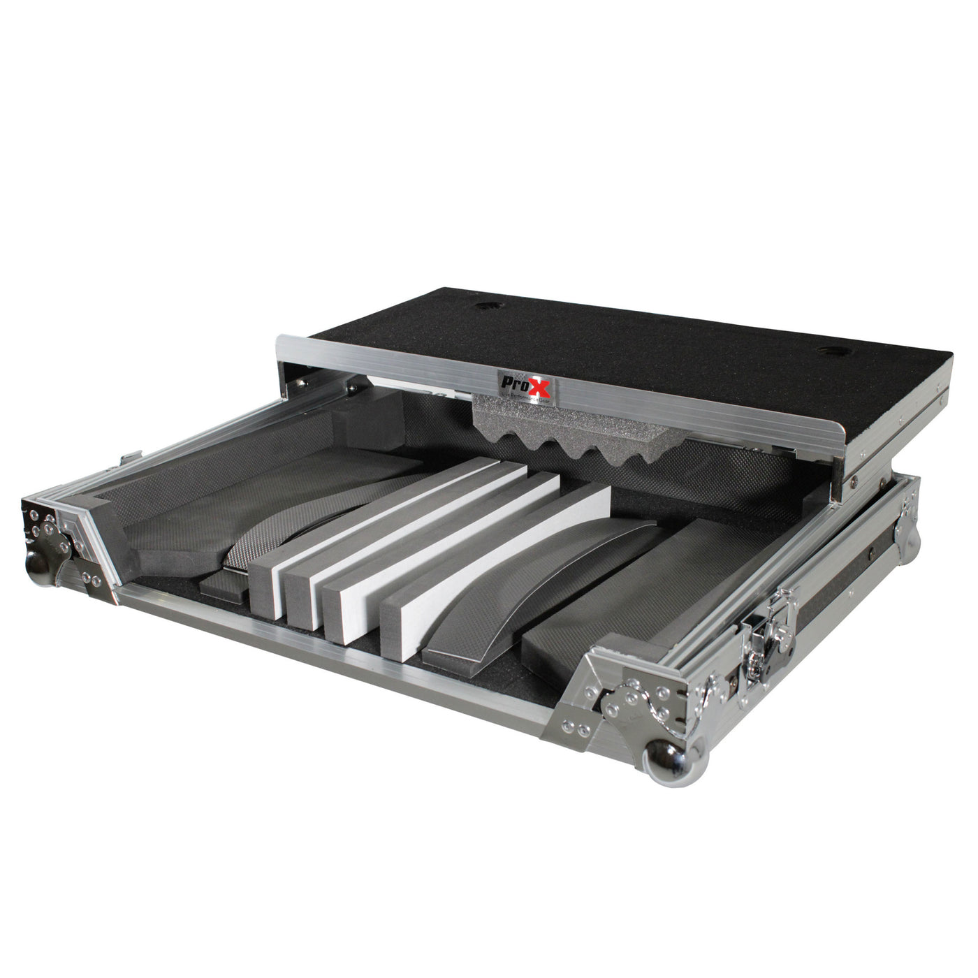 ProX XS-UXLTMK2 Universal Flight Case, For Medium-Large Size DJ Controllers, With Sliding Laptop Shelf, Pro Audio Equipment Storage, 20" x 13"