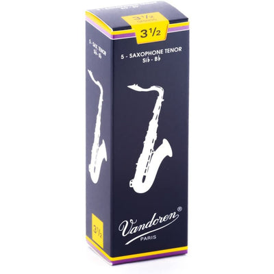 Vandoren Tenor Saxophone Traditional Reeds Strength #3.5; Box of 5