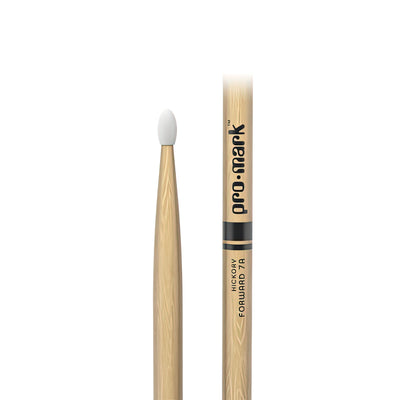 ProMark Classic Forward 7A Hickory Drumstick, Oval Nylon Tip (TX7AN)