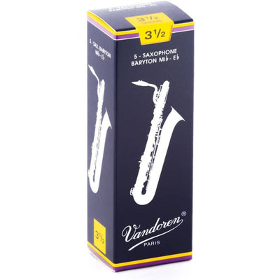 Vandoren Baritone Saxophone Traditional Reeds Strength #3.5; Box of 5