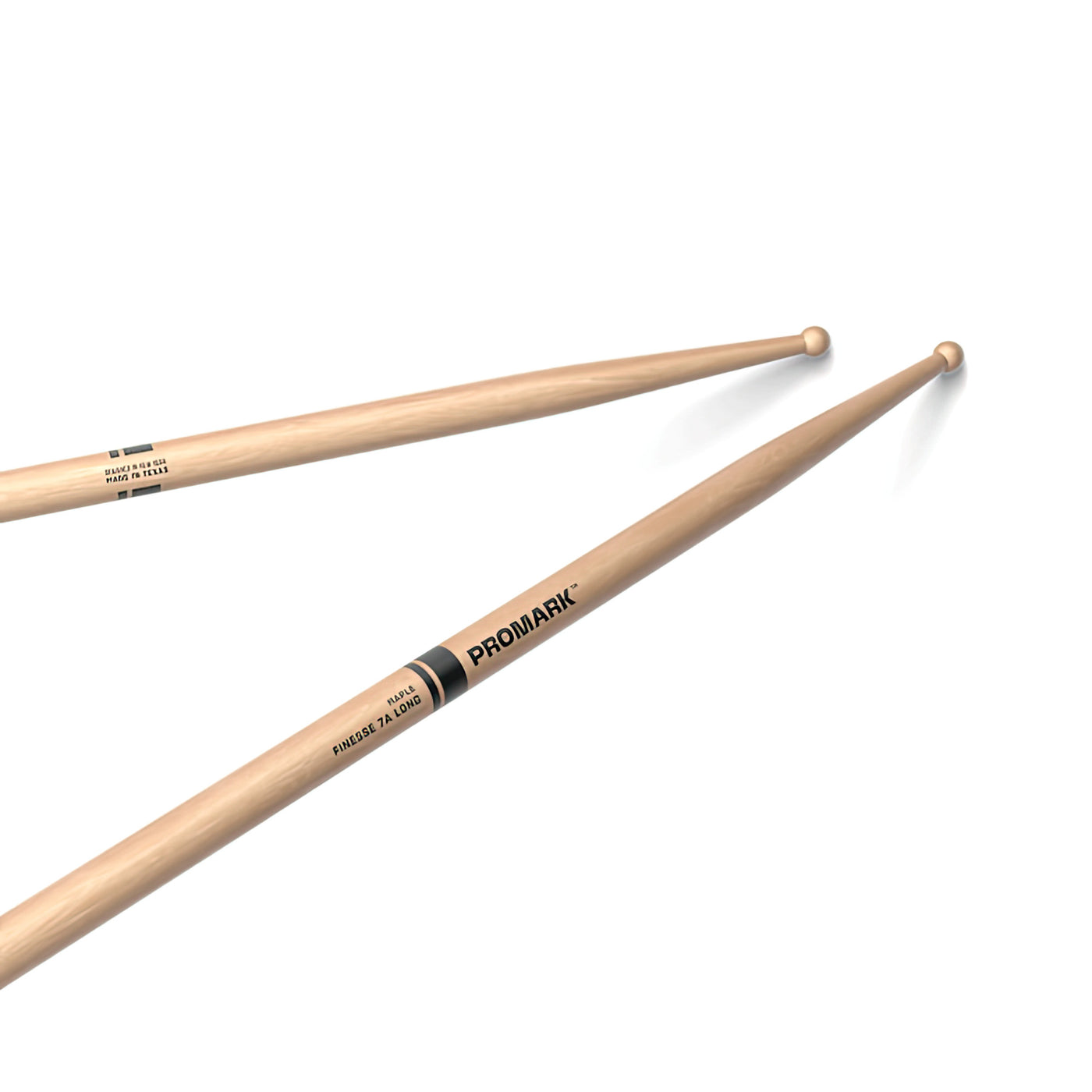 ProMark Finesse 7A Long Maple Drumstick, Small Round Wood Tip (RBM535LRW)