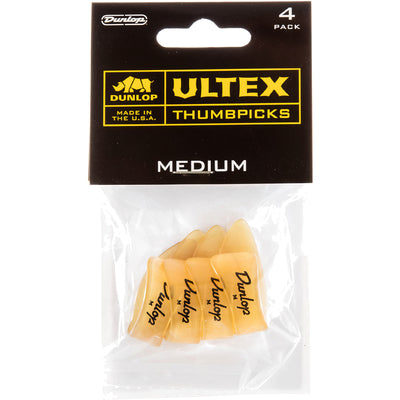 Dunlop Ultex Thumbpicks, White, Medium, 4-Pack (9072)