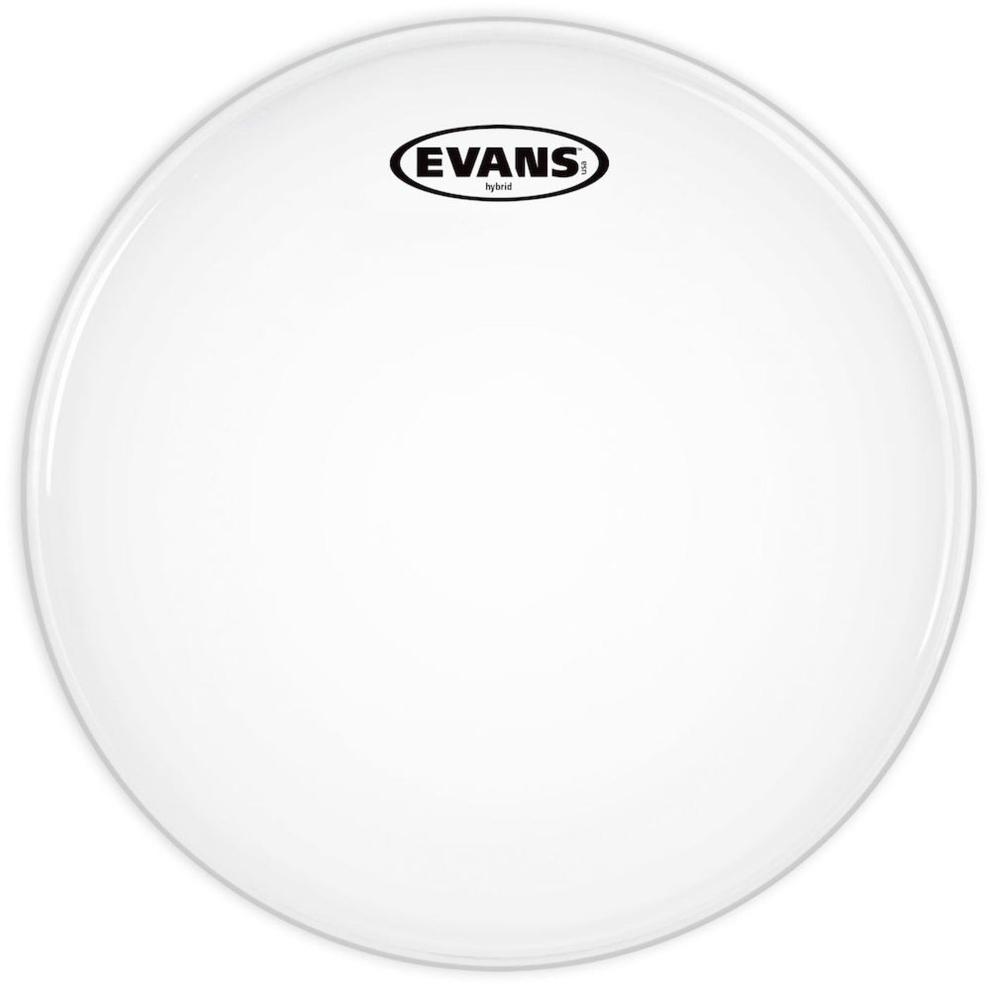 Evans Hybrid White Marching Snare Drum Head, 14 Inch