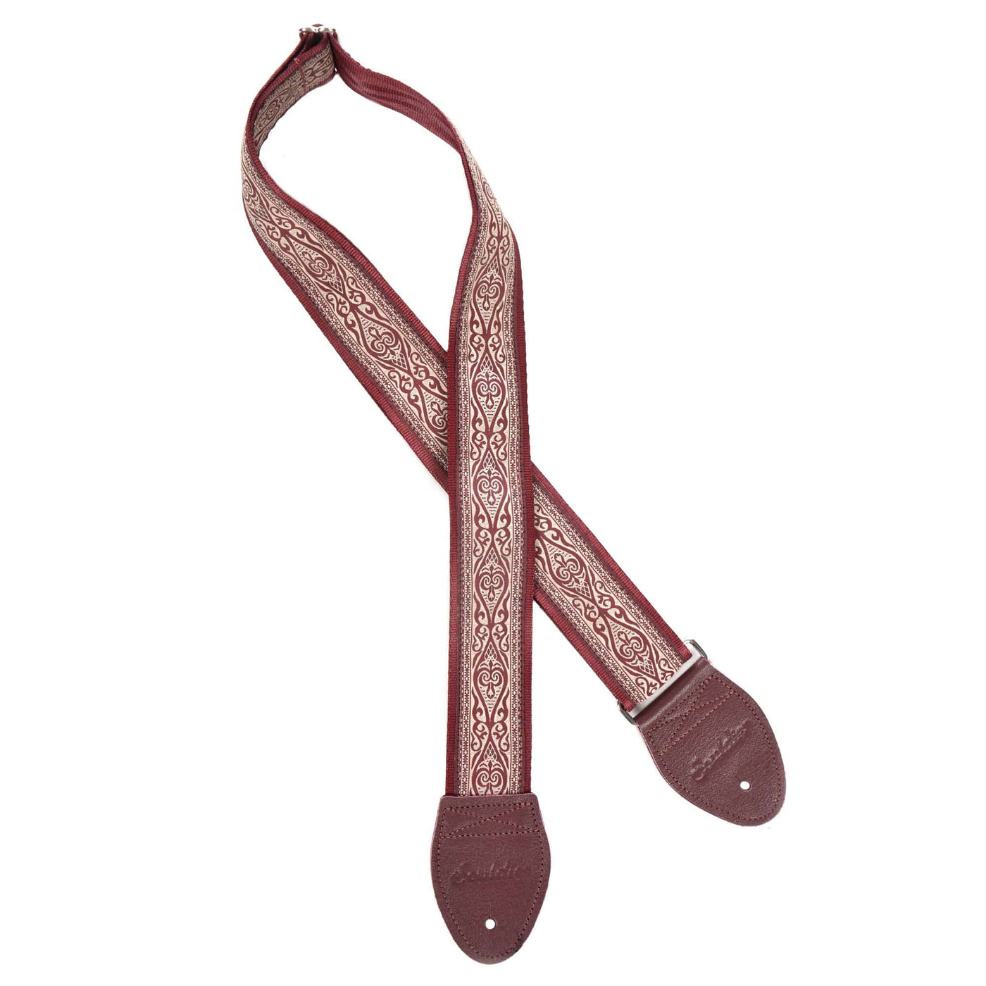 Souldier GS0871BD04BD - Handmade Seatbelt Guitar Strap for Bass, Electric or Acoustic Guitar, 2 Inches Wide and Adjustable Length from 30" to 63"  Made in the USA, Ellingon, Burgundy