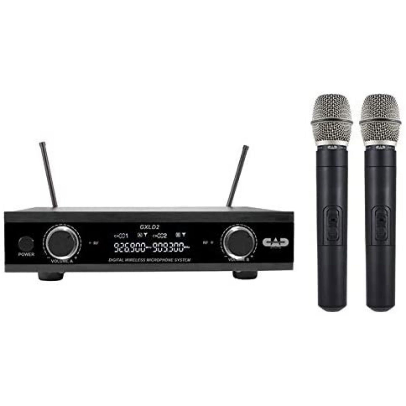 CAD Audio GXLD2HHAI Dual-Channel Digital Wireless Handheld System with Two CADLive D38 Capsule Microphones, AI Frequency Band (GXLD2HHAI)