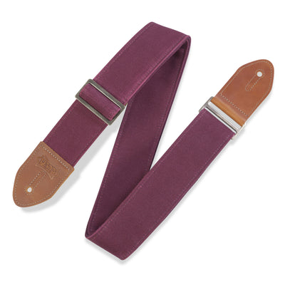 Levy's 2" Waxed Canvas Strap in Burgundy