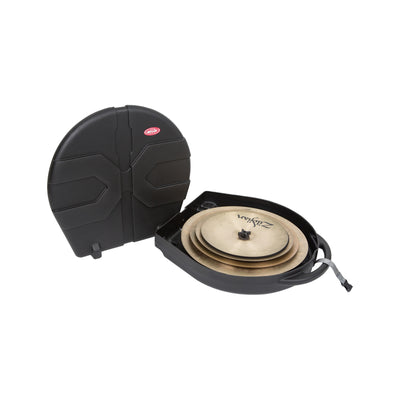 SKB Cases 1SKB-CV24W Roto-Molded ATA 24" Rolling Cymbal Vault with Storage for up to 7 Cymbals, Molded Carrying Handle, and Sturdy Pull-out Handle