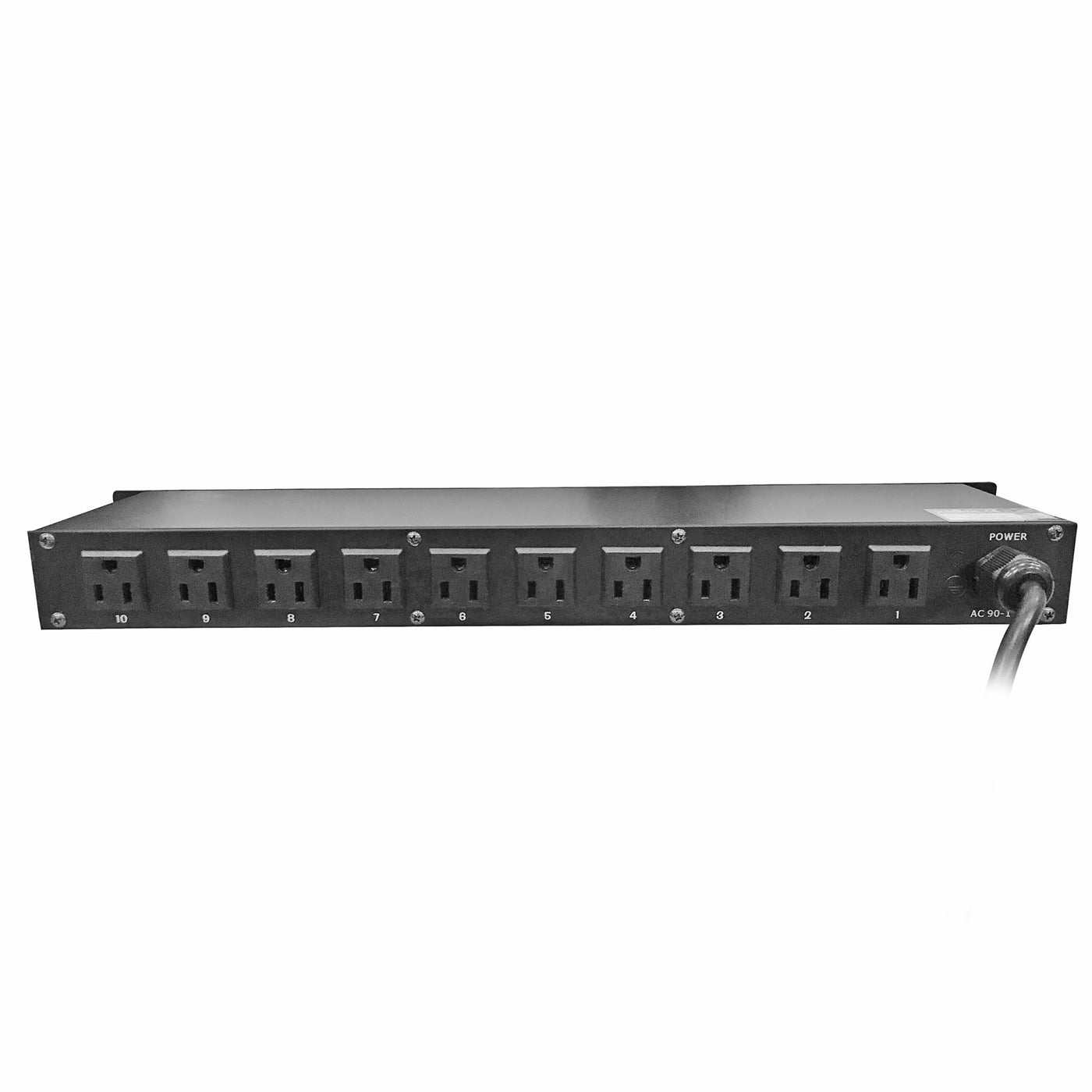 ProX Power Center Rack Mount - 10 Plug Distribution Switch - 2 USB Charging Ports