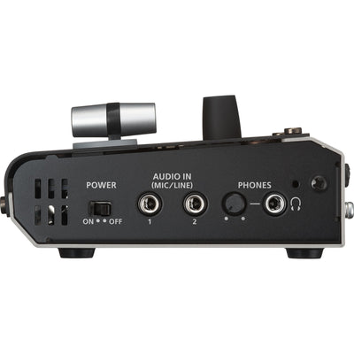 Roland PTZ Single Camera with V-02HD MK II Streaming Video Mixer and AViPAS AV-2020 20x PTZ Camera Bundle, Gray