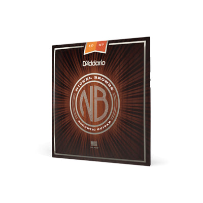 D'Addario Nickel Bronze Acoustic Guitar Strings, Extra Light, 10-4 (NB1047)