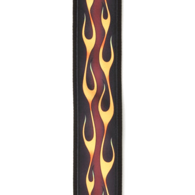 D'Addario Woven Guitar Strap, Hot Rod Flame, Red (50F09)