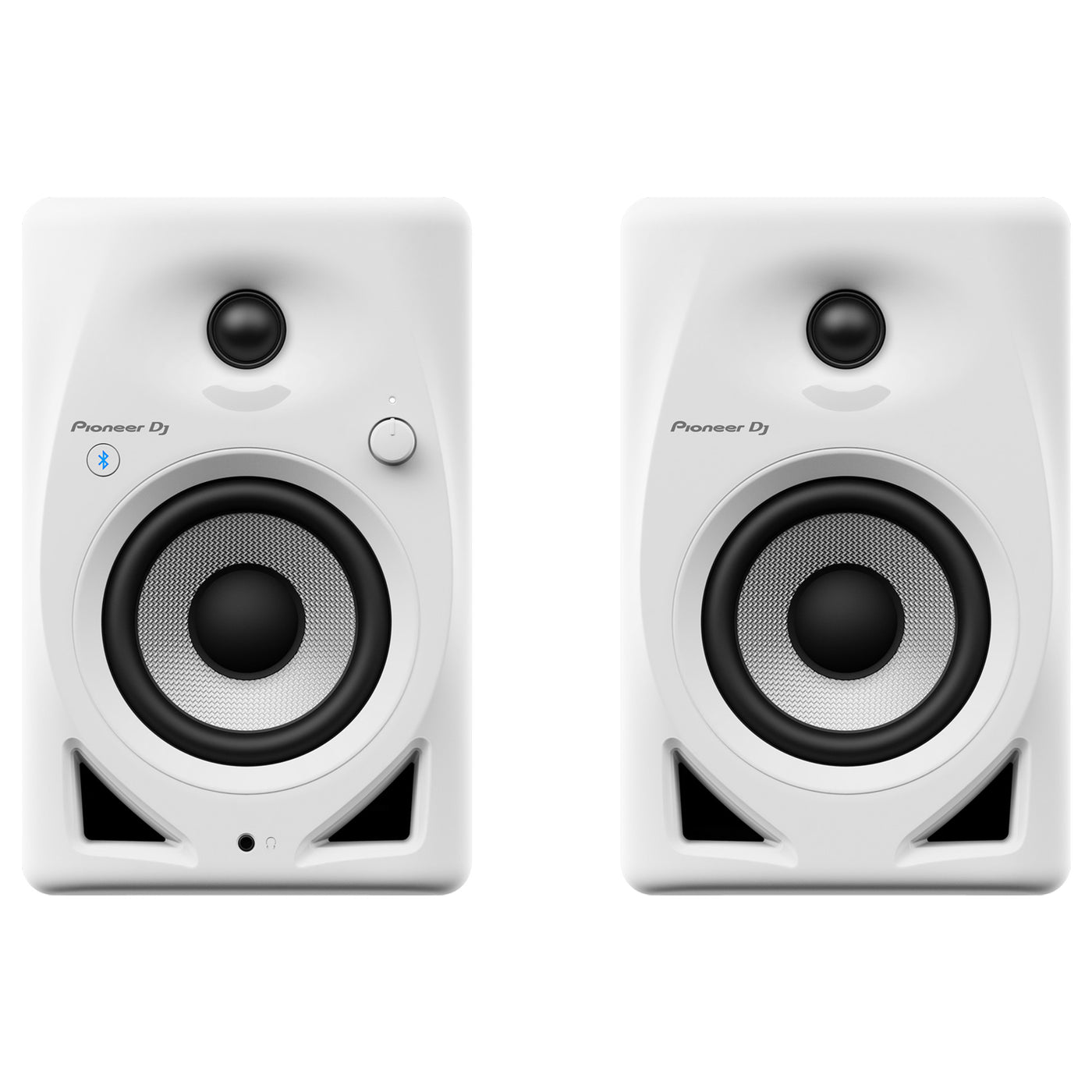 Pioneer DJ DM-40D-BT-W 4-Inch Desktop Studio Monitor System, Bluetooth Speakers, Professional Electronic Audio Equipment - White